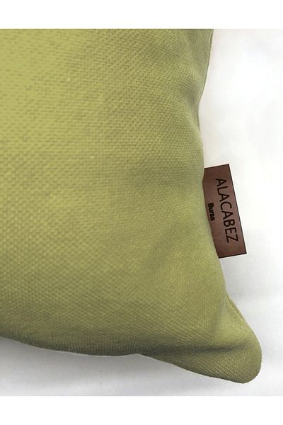 Alacastore Husă de pernă combinată verde mușchi maro deschis 43x43 2 buc