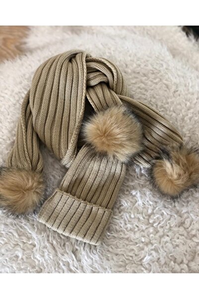 özge başaran Set de beanie cu pompon pentru fetiță, cu cafea cu lapte