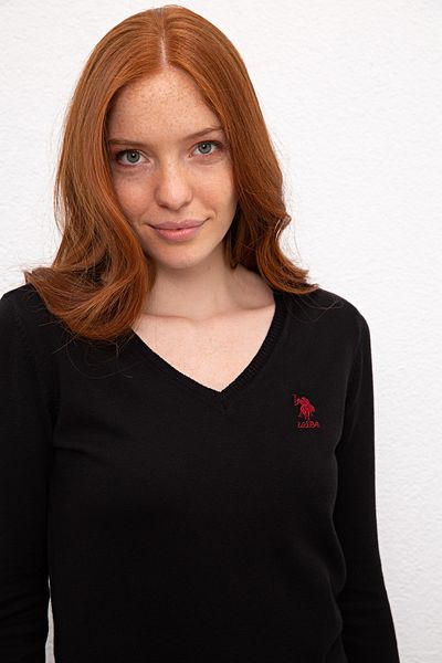 U.S. Polo Assn. Pulover de damă negru