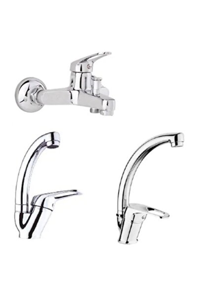 Altun Banyo Batarya Seti 3'lü Set Gerçek Pirinç 5 Yıl Garantili