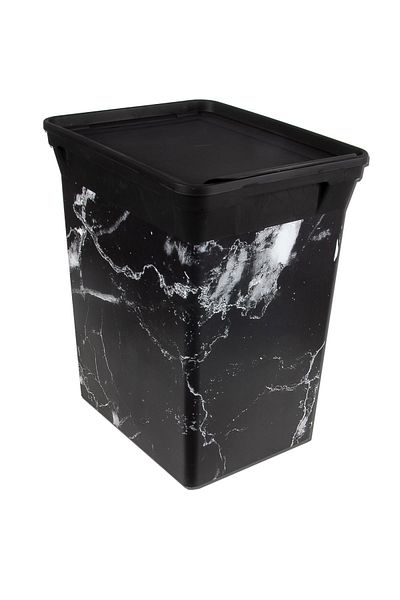 QUTU Θήκη απορριμμάτων Blackmarble 10 lt. Κάδος απορριμμάτων