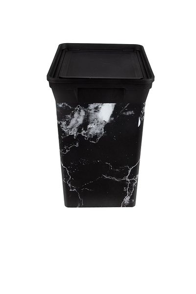 QUTU Θήκη απορριμμάτων Blackmarble 10 lt. Κάδος απορριμμάτων