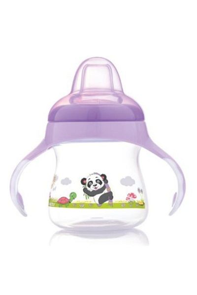 Bebedor Silicone Water Corrugated Purple Drop Cup - Non-Spill 8507