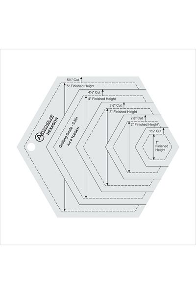Artscholar Șablon pentru matlasare hexagonală 13 cm tc6gen