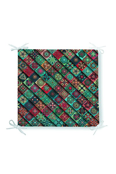 Realhomes Small Cross Vintage Decorative Square Ethnic Patterned Digital Prin...