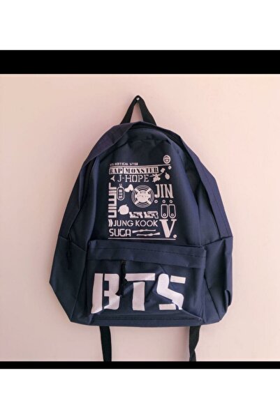 ART BUTİK Unisex Siyah Bts Sırt Çantası
