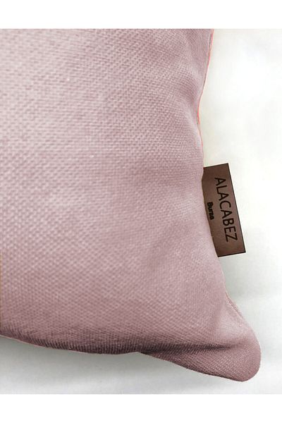 Alacastore Κάλυμμα μαξιλαριού ριχτάρι εξωτερικού χώρου με απαλή υφή κήπου Μπαλκόνι Παστέλ Ροζ Μπεζ Συνδυασμός 2 τεμαχίων 43x43