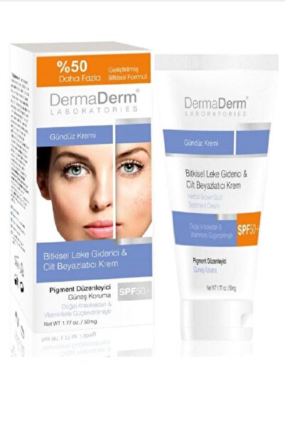 DermaDerm Bitkisel  Cilt Beyazlatıcı Krem Spf 50+ Gündüz Kremi 100 gr