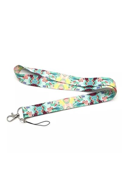 kürkçü Breloc utopic cu șnur pentru gât cu flamingo