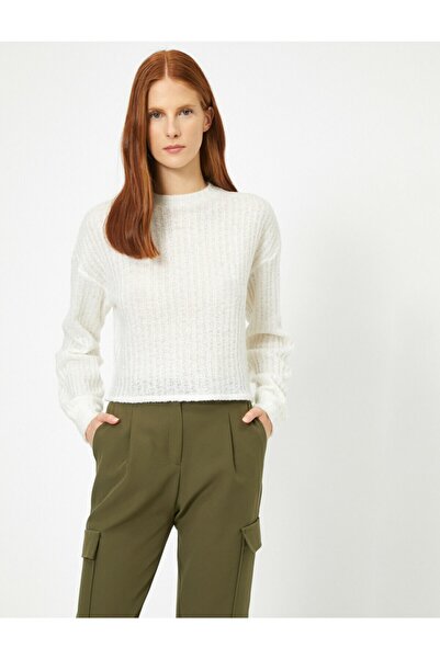 Koton Pullover - Weiß - Relaxed Fit