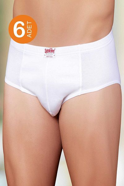 Şahinler Men's 6-Piece Combed Cotton Briefs Slip 009