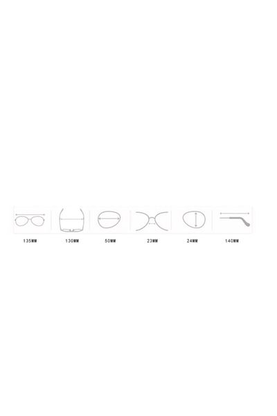 Toz Vintage Tuvi Yellow Long Round Vintage&retro Sunglasses