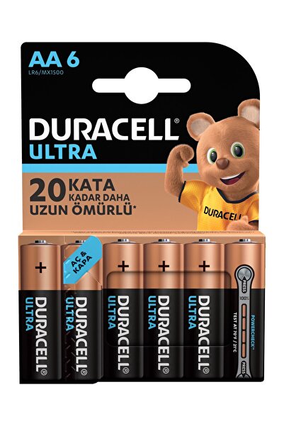 Duracell Ultra Kalem Pil 6'lı Aa