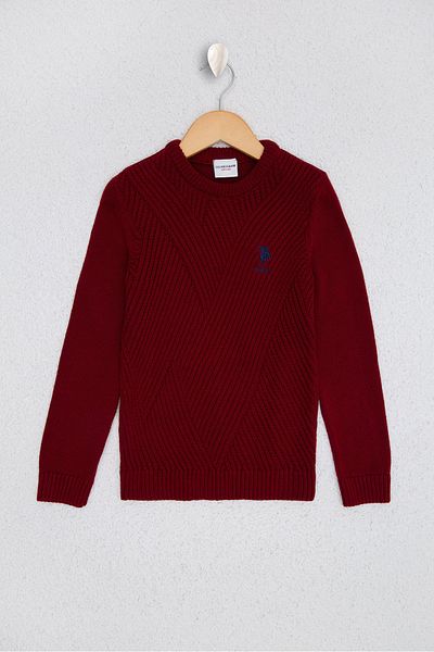 U.S. Polo Assn. Червен пуловер за момче