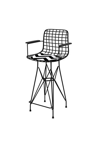 Kenzlife Knsz Orta Boy Tel Bar Sandalyesi 1 Li Mağrur Syhviona 65 Cm Oturma Y...