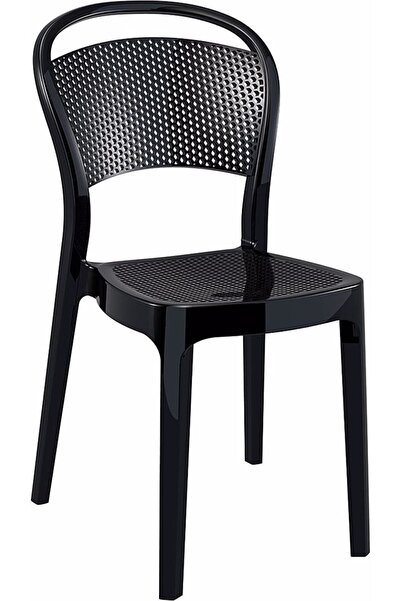 Siesta Siyah Parlak Bee Plastik Contract Sandalye