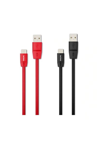 Philips Dlc2529cb/97 Usb - Usb-c 1.8m Şarj Kablosu Siyah