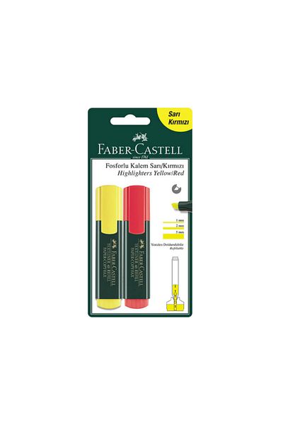 Faber Castell Faber-castell 1548 Highlighter Yellow-red 2-Piece Blister