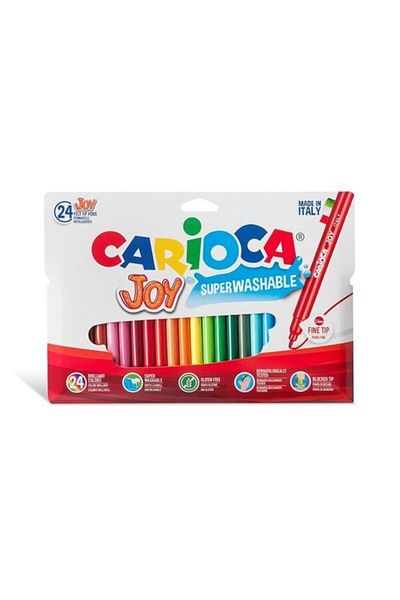 CARIOCA Joy Super Washable Felt Tip Crayons 24 Pcs