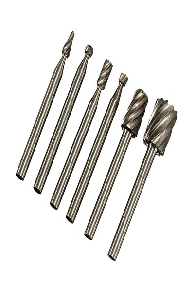 COMBAT Ahşap Spiral 6 Parça Inceltme Gravür Harf Yazı Yazma Uçları Ahşap Oyma...