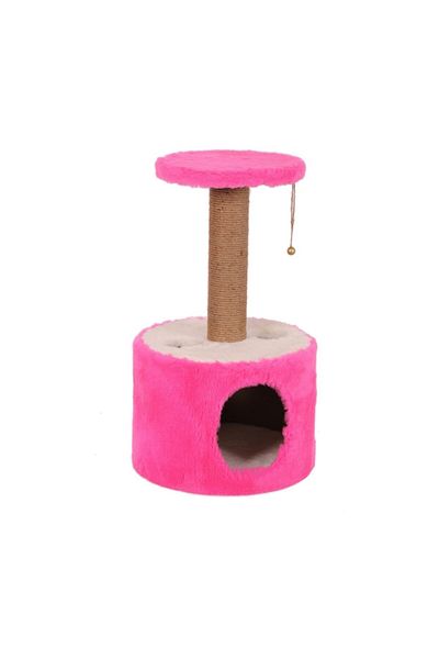 Cathause Pink Cylinder Cat Scratching Platform