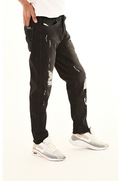 BLACK STEEL Erkek Antrasit Denim Pantolon 20098