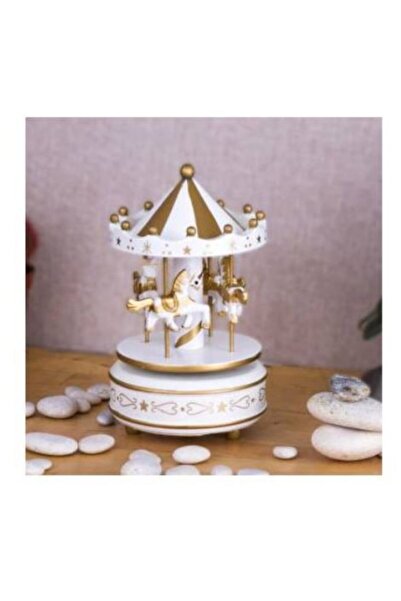 MOBGİFT Nostaljik Atlı Karınca Müzik Kutusu-gold