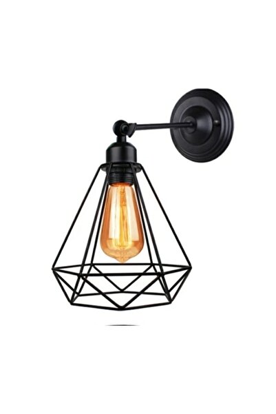 Dylight شمعدان حائط أسود مفصلي مزخرف معدني عتيق