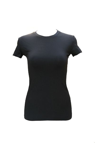 Malabadi Tricou pentru damă, gri, modal, cu gât crew, afumat