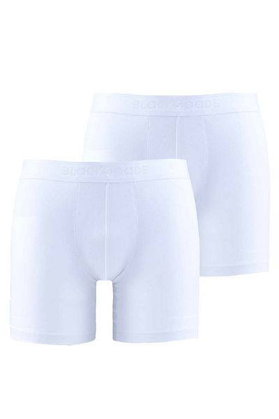 Blackspade Ανδρικά μποξεράκια 2 τεμαχίων White Modal Lycra δεν ξεθωριάζουν και δεν σκληρώνουν πλύσιμο