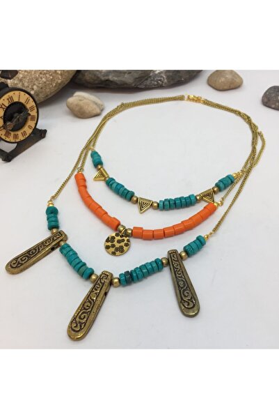 Porsuk Alternatif El Yapımı Etnik Otantik Bohem Kolye