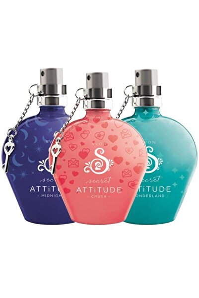 AVON Secret Attitude Crush Wonderland Ve Midnight Edt 50 ml Kadın Parfüm Üçlü Paket 5055550006205