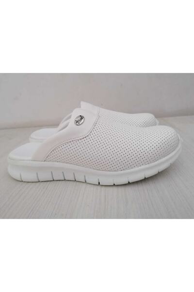 20tasarımterlik Beyaz Renk Hafif Taban Ortopedik Medikal Terlik Modeli Hemşire Terliği Doktor Terliği Beyaz Terlik