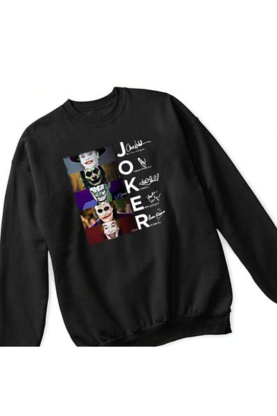 Köstebek Μακρυμάνικο φούτερ Unisex Black Joker All Signutures με στάμπα
