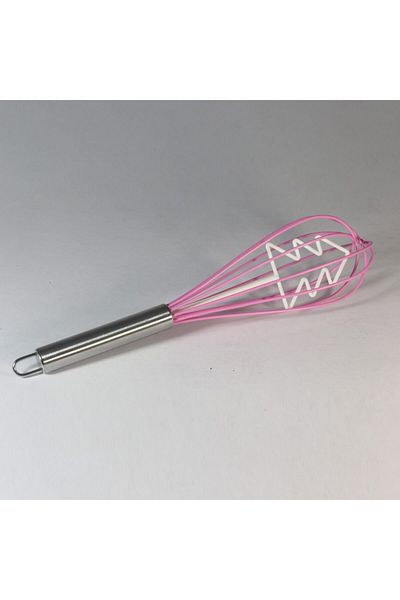 Cooker Pink Colored Patterned Whisk