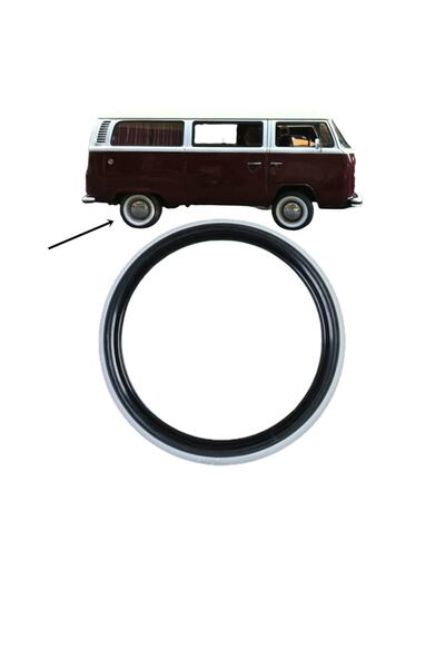 Atlas Lastik Yanağı 17,5 Siyah Beyaz Her Araca Uyumlu 4lü Set