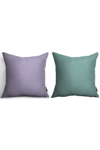 Alacastore Liliac verde mentă în aer liber cu textura moale pentru balcon 43x43 husă de pernă combinată din 2 piese