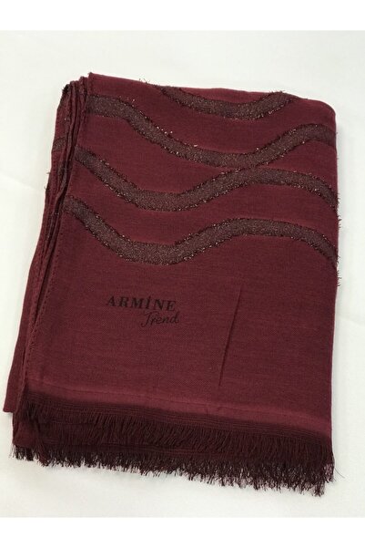 Armine Kadın Bordo Trend Şal