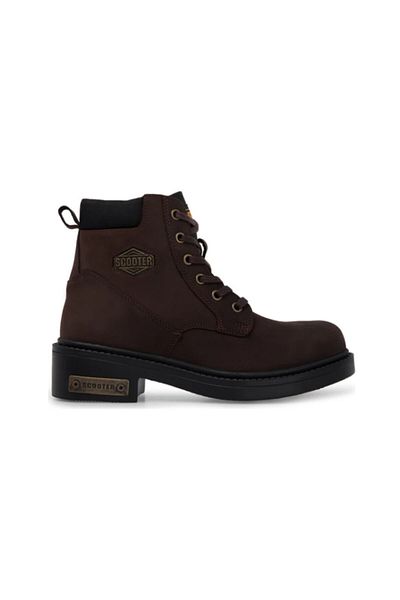 Scooter Unisex Brown Waterproof Leather Boots M5121cko