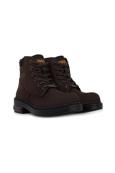 Scooter Unisex Brown Waterproof Leather Boots M5121cko