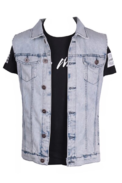 viking's line Erkek Yelek Spor Giyim Buz Mavi