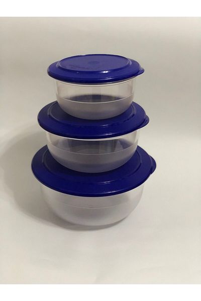 Tupperware Set of 9 Dark Blue Crystal