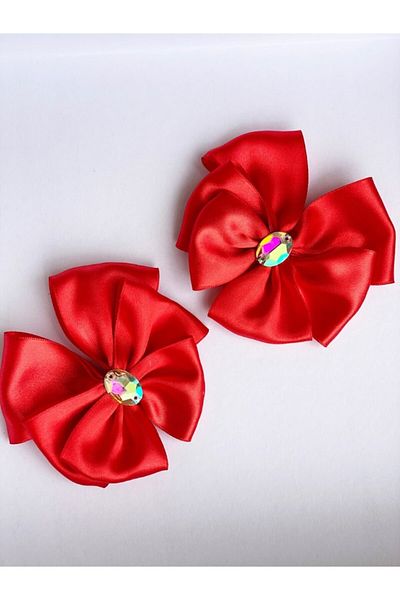 zühre balaban Red Clip Bow Buckle