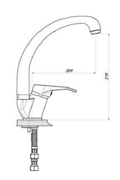 Arbeka Talia Series Te10 Single Body Sink Faucet