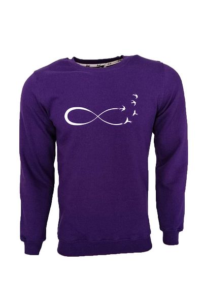 Raf Coll Μωβ φούτερ με στάμπα Unisex Infinity