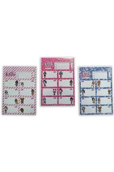 KESKİN COLOR L.o.l 3-Piece Lesson Programmed Label (3 Pieces) Total 9 Pieces
