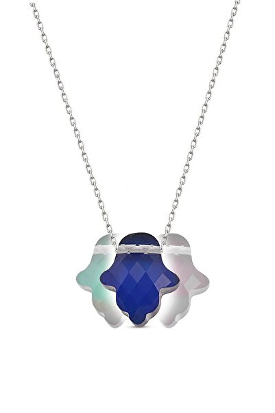 Huarz Gümüş Fatma Eli His Taşı Gümüş Kolye