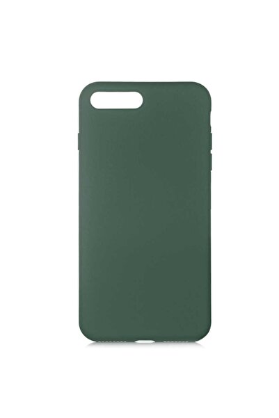 Nezih Case Apple Iphone 8 Plus Soft Silikon Kılıf (kadife Iç Yüzey) Koyu Yeşil