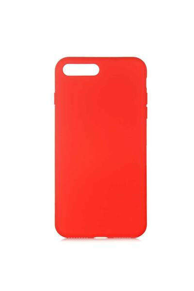 Nezih Case Apple Iphone 8 Plus Soft Silikon Kılıf (kadife Iç Yüzey) Kırmızı