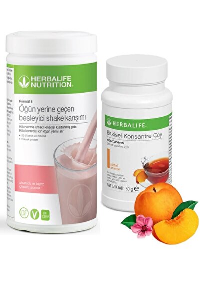 Herbalife Set Mini Ahududu Beyaz Çikolata Shake 50 gr Şeftali Aromalı Çay